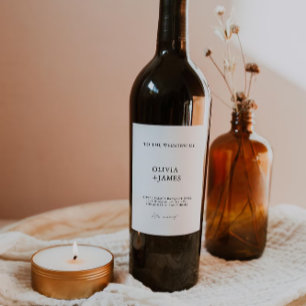 Minimalist wine bottle label Template