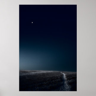 Minimalist Winter Landscape Old Linslade (8742) Poster