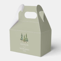 Minimalist Winter Snowy Pine Tree Forest Wedding