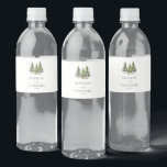 Minimalist Winter Snowy Pine Tree Forest Wedding Water Bottle Label<br><div class="desc">These are Minimalist Winter Snowy Pine Tree Forest Wedding Wine Bottle Labels!</div>
