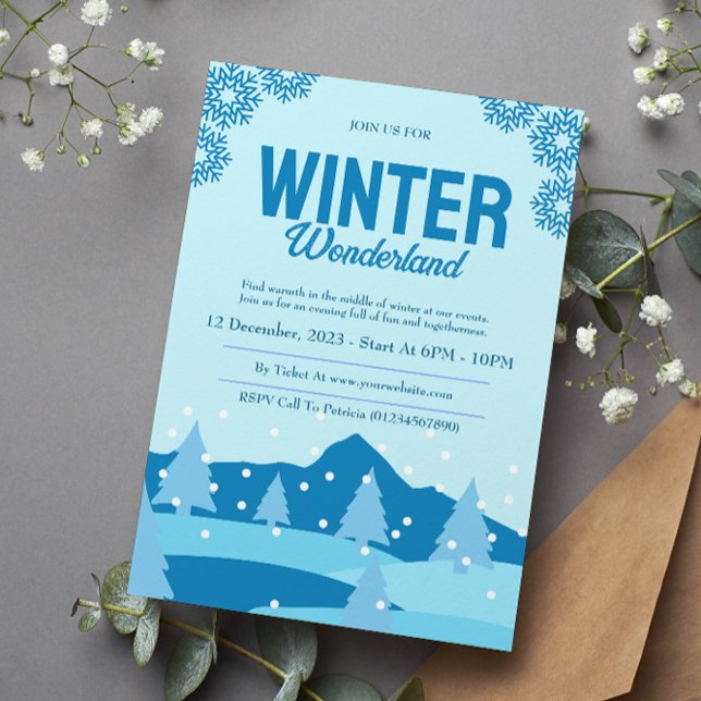 Minimalist Winter Wonderland Party  Invitation (Creator Uploaded)