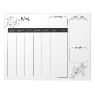 Minimalist Witchy Weekly Planner Notepad