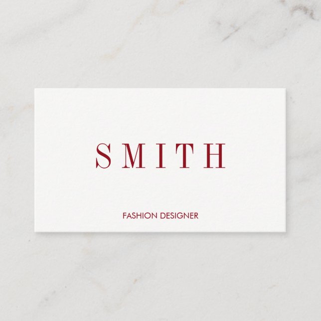 Minimalist with Serif Font Business Card (Front)