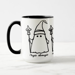  Minimalist Wizard Ghost Drawing Magic Sketch  Mug