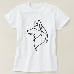 Minimalist Wolf Head  T-Shirt