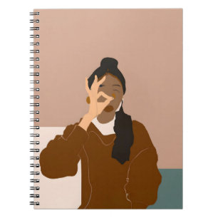 Minimalist Woman Portrait Notebook