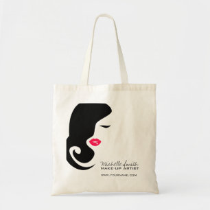Minimalist Woman Silhouette Black Beauty Salon Tote Bag