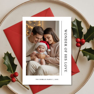 Minimalist Wonder of His Love Christmas  Card