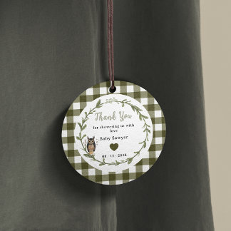 Minimalist woodland baby shower Favor Tags