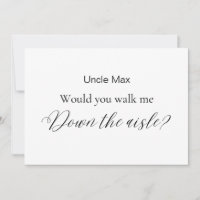 Minimalist Would You Walk Me Down The Aisle 