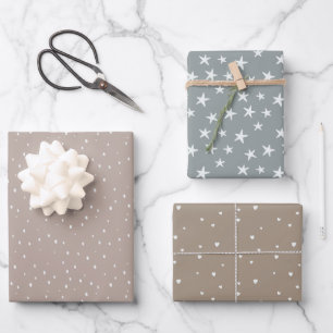 Minimalist Wrapping Paper in Muted Earth Tones