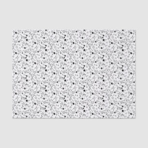 Minimalist Xmas Black & White Circles Dots Lines Tissue Paper