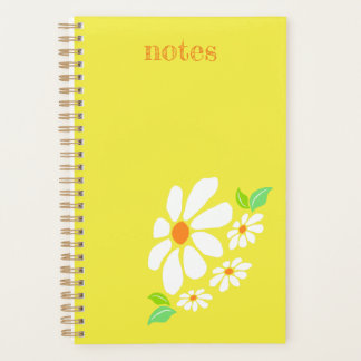 Minimalist Yellow and White Flower Drawing Planner