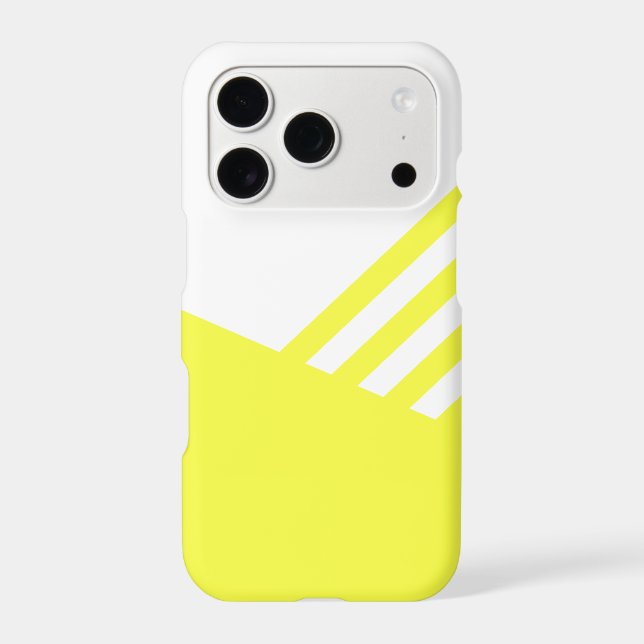 Minimalist Yellow and White Phone Case (Back)