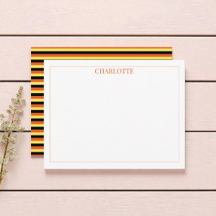 Minimalist Yellow & Black Stripes Classic Chic Card