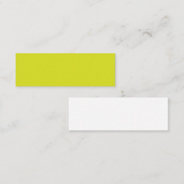 Minimalist Yellow Business Calling Card (Front/Back)
