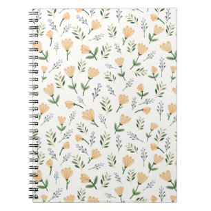 Minimalist Yellow Floral Notebook
