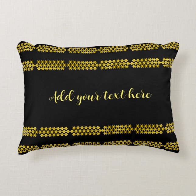  Minimalist Yellow flowers Accent Pillow (Front)