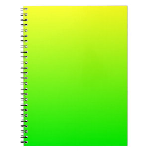 Minimalist Yellow Green Gradient Spiral Notebook