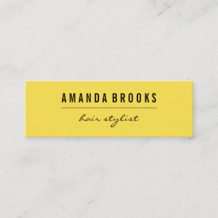Minimalist Yellow Mini Business Card