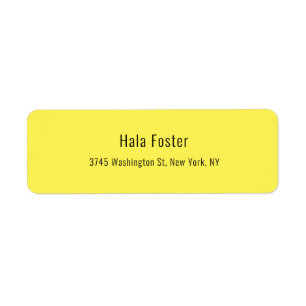 Minimalist Yellow Plain Elegant Modern