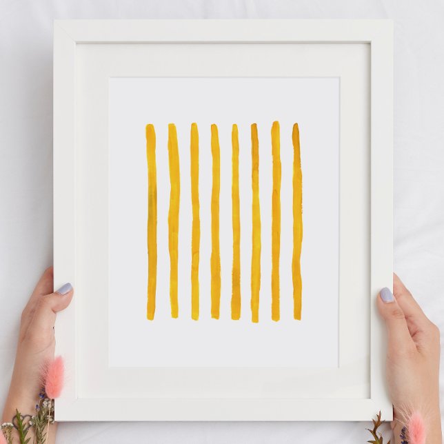 Minimalist Yellow Stripes | Modern Abstract Lines Poster (Creator Uploaded)