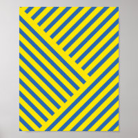 Minimalist Yellow Stripes on Blue Background – Mod