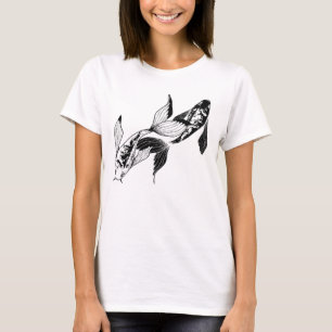 Minimalist Yin Yang Koi Fish T-Shirt