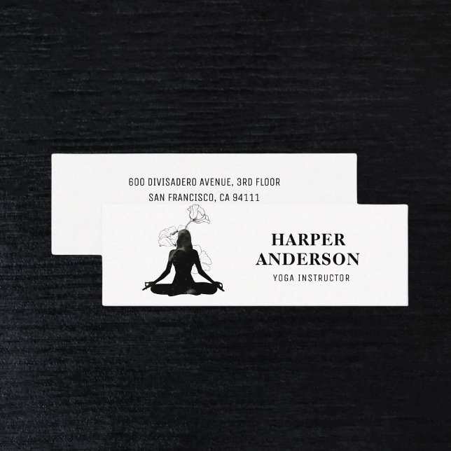 Minimalist Yoga Instructor Mini  Business Card (Creator Uploaded)