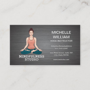 Minimalist Yoga Logo Health Fitness Business Card
