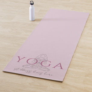 Minimalist Yoga Lotus Pose Yoga Studio Mat