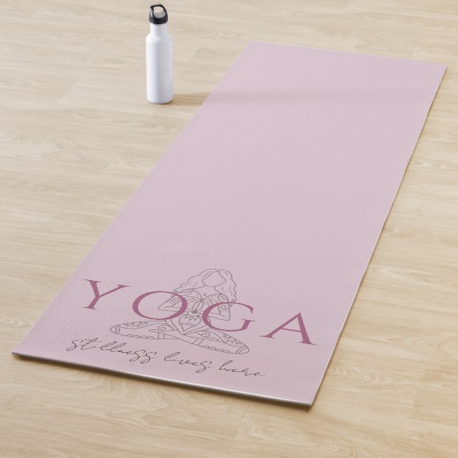 Minimalist Yoga Lotus Pose Yoga Studio Mat (In Situ)