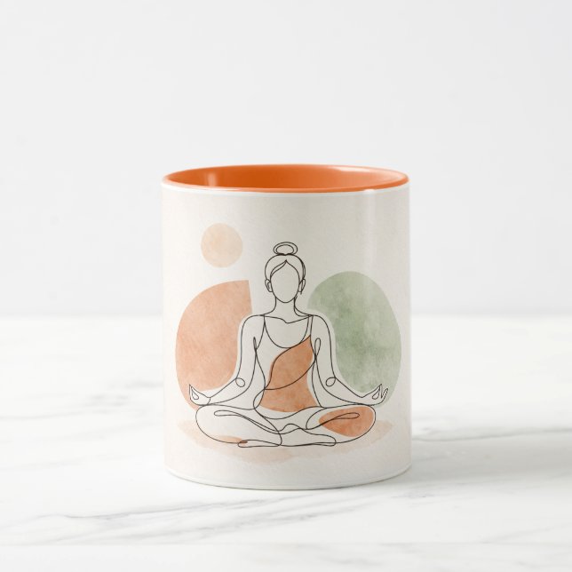 Minimalist Yoga Meditation Coffee Mug (Center)