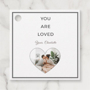 Minimalist You Are Loved Valentine Favour Tags