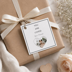Minimalist You Are Loved Valentine Favour Tags