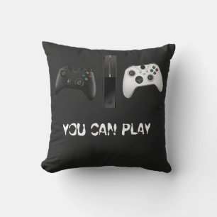 Minimalist "You Can Play" Gaming Controller Cushion