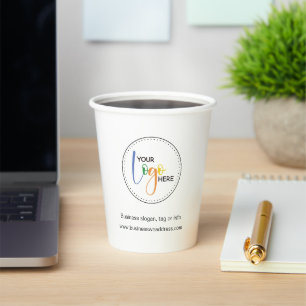 Minimalist Your Logo Business Corporate Paper Cups