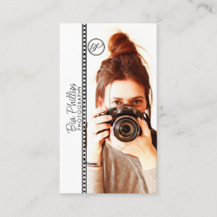 Minimalist Your Photo & Logo Photography Business Card