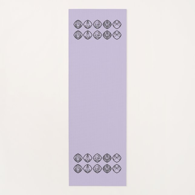 Minimalist Zen Buddhist Mudras Yoga mat (Front)