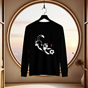 Minimalist Zen Lucky Cat Women's Artistic Soccer Tri-Blend Shirt