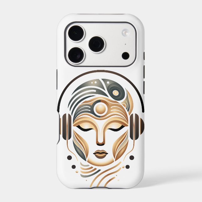 Minimalist Zen Music Goddess Geometric Abstract (Back)