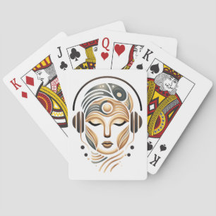 Minimalist Zen Music Goddess Geometric Abstract Playing Cards