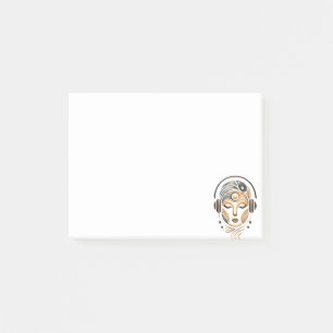 Minimalist Zen Music Goddess Geometric Abstract Post-it Notes