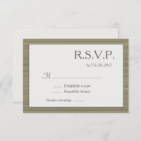 Minimalist zen olive green grey stripes rsvp