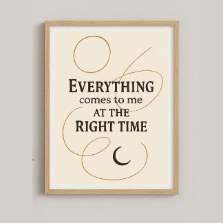 Minimalist Zen Quote Art with lines Illustration Poster