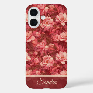 Minimalistic Anniversary Gift Gardenias Name iPhone 16 Case