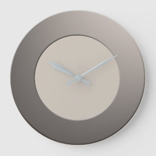 Minimalistic any Color No Digits on Silver Frame Large Clock