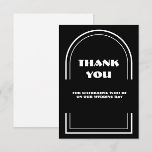 Minimalistic Arch Frame Wedding Thank You Card