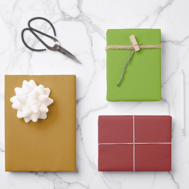Minimalistic Autumn Plain Wrapping Sheets   (Front)