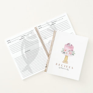 Minimalistic Bakery Caterer Cake Notebook